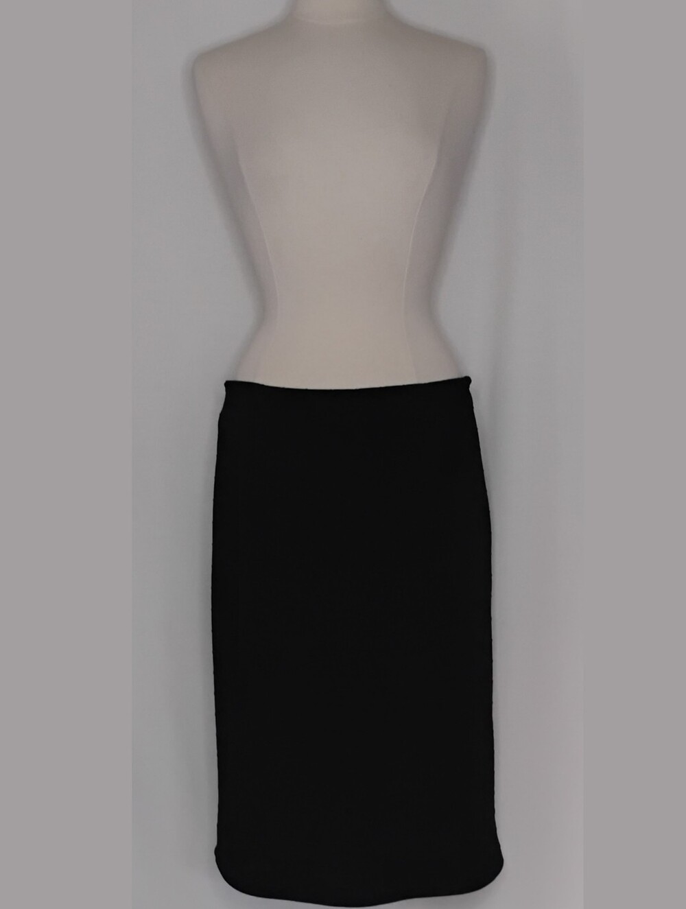 Size 2X Tola Collection Black Midi Pencil Skirt Textured Striped Formal Workwear